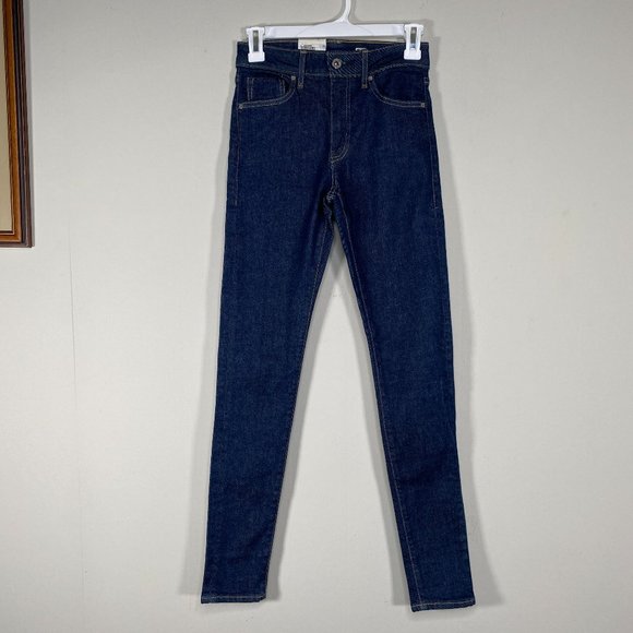 Levi's 721 Selvedge Skinny Denim Jean Women 25 x 30 High Rise Italian Fabric NWT - Picture 1 of 16